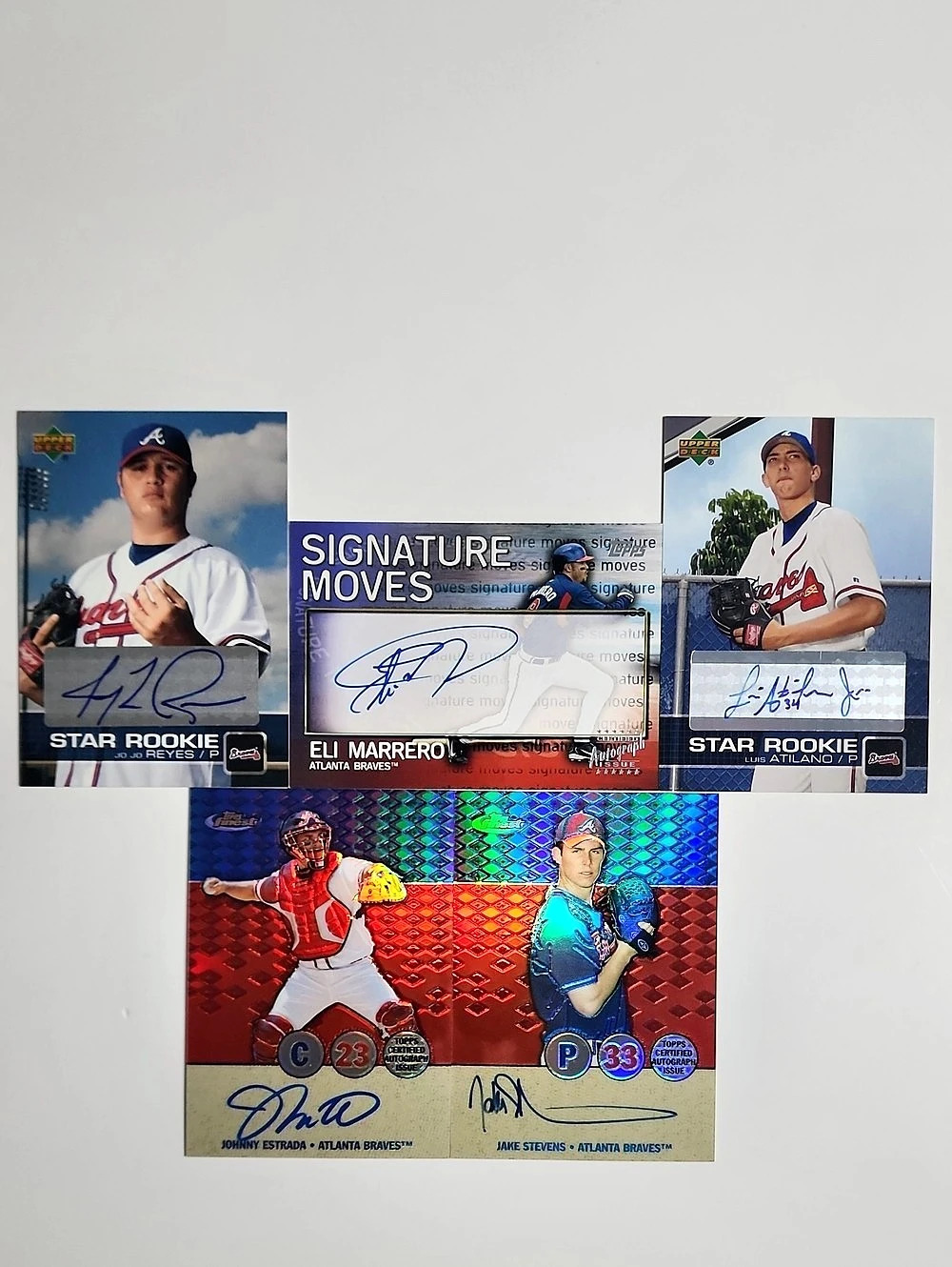 Atlanta Braves Autographs ~ 5 Card Lot